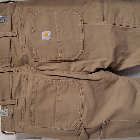 CARHARTT Rugged Flex Relaxed Fit Canvas Work Pant Tan Womens Size 10 - Picture 4 of 10
